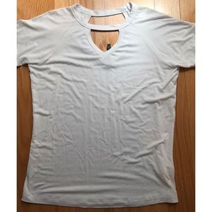 Lulu's Tops - NWOT White Choker Tee Lulu's Tops - NWOT White Choker Tee
